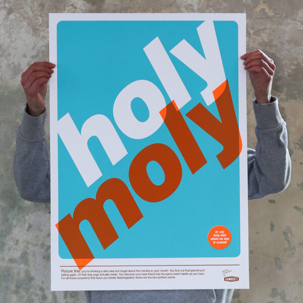 Gezeefdrukte poster Holy moly