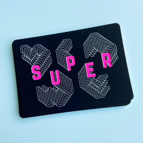 Zeefdruk wenskaart SUPER