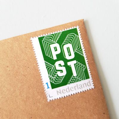 Postzegel in stijl - groen