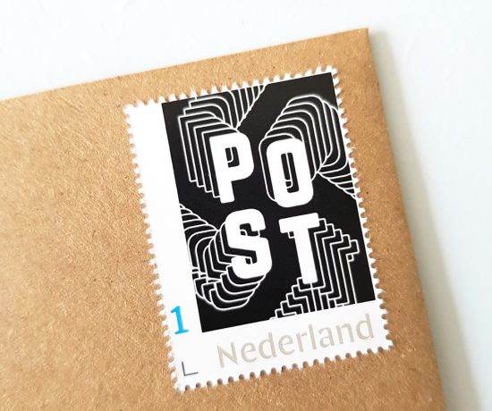 Postzegel in stijl - zwart