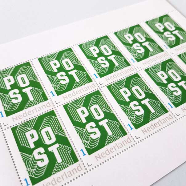 Postzegels in stijl - groen