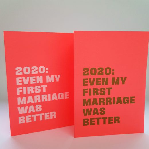 Nieuwjaarskaart 2020: Even my first marriage was better