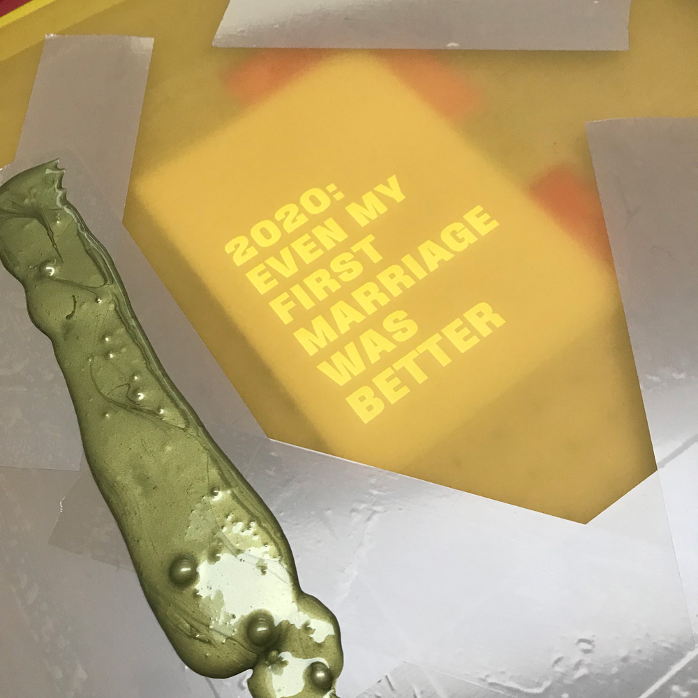 Zeefdrukken nieuwjaarskaart