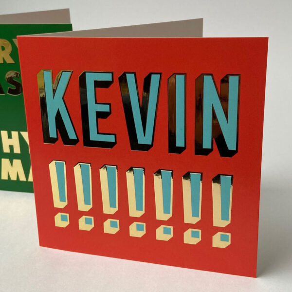 Dubbele wenskaart KEVIN!!!