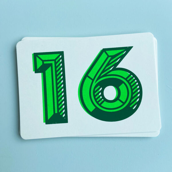 Zeefdruk wenskaart 16 - groen