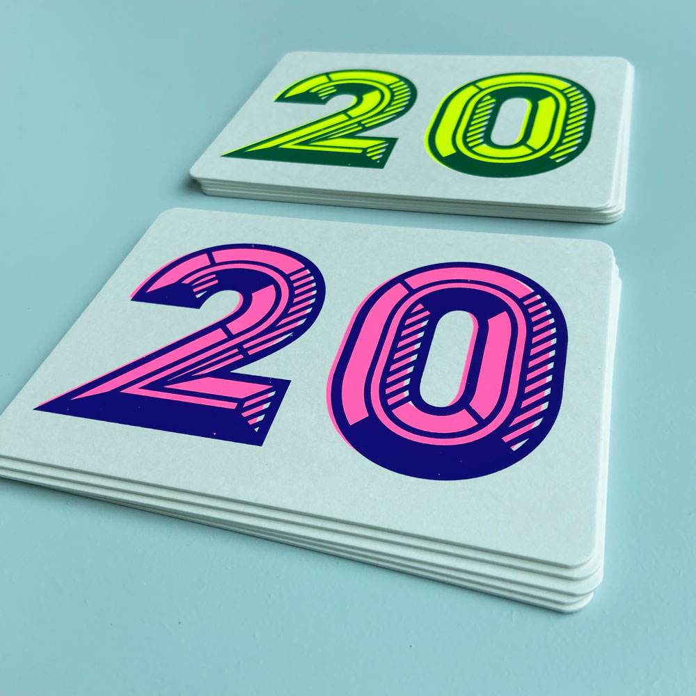 Zeefdruk wenskaart 20 - paars/roze - Afbeelding 7