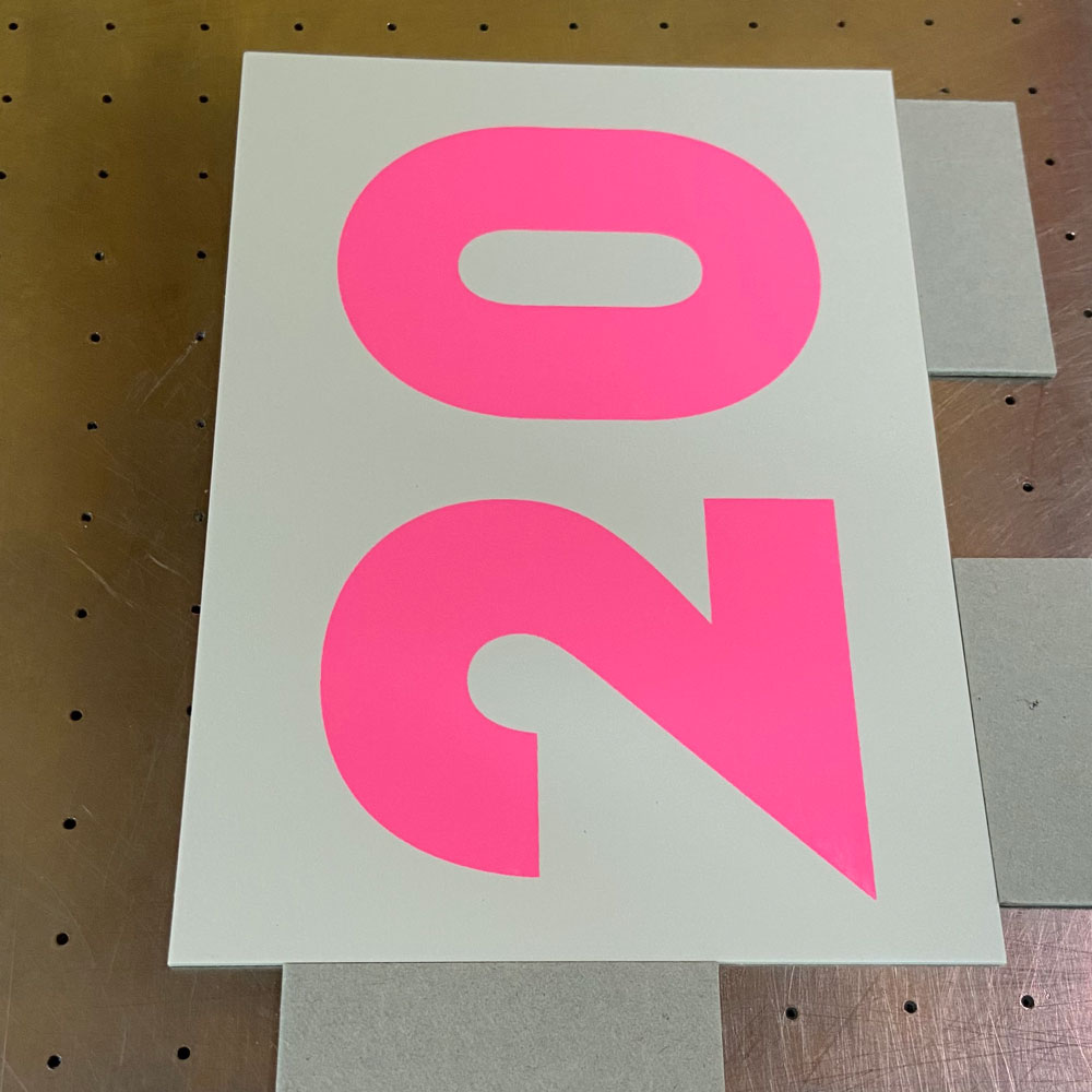 Zeefdruk wenskaart 20 - paars/roze - Afbeelding 4